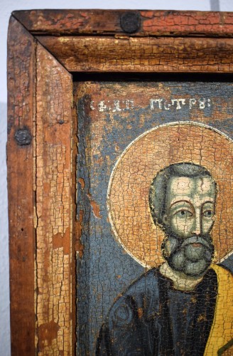 Antiquités - Saint Peter and Saint Paul   Greek icon 18th century